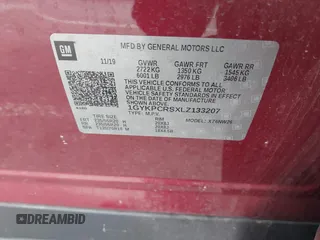 2020 Cadillac XT6 FWD Premium Luxury with VIN 1GYKPCRSXLZ133207, listed as a IAAI auction lot 41733269 with 82,853 mi miles and . Bid and sale history available at DreamBid. Image 9.