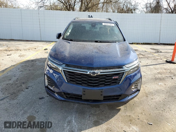 2022 Chevrolet Equinox RS with VIN 3GNAXMEV6NS209486, listed as a Copart auction lot 50087905 with 32,974 mi miles and Salvage Title. Bid and sale history available at DreamBid. Image 5.