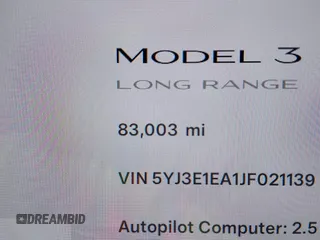 2018 Tesla Model 3 Long Range Battery with VIN 5YJ3E1EA1JF021139, listed as a IAAI auction lot 42116626 with 83,003 mi miles and . Bid and sale history available at DreamBid. Image 15.
