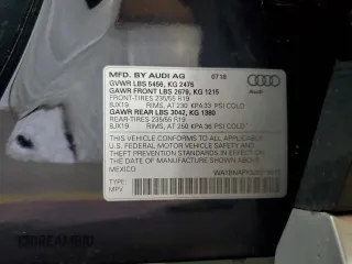 2018 Audi Q5 Premium Plus with VIN WA1BNAFY3J2219015, listed as a Copart auction lot 51166475 with 81,933 mi miles and Salvage Title. Bid and sale history available at carsss.com. Image 14.