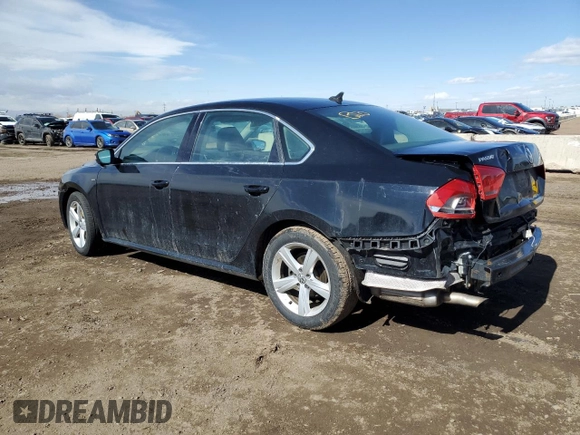 2015 Volkswagen Passat S with VIN 1VWAT7A30FC103615, listed as a Copart auction lot 47098615 with 165,464 mi miles and Salvage title. Bid and sale history available at DreamBid. Image 2.
