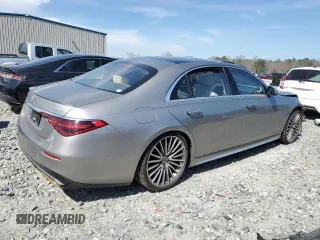 2021 Mercedes-Benz S 580 with VIN W1K6G7GB3MA056414, listed as a Copart auction lot 47523345 with Not Provided miles and Salvage Title. Bid and sale history available at DreamBid. Image 3.