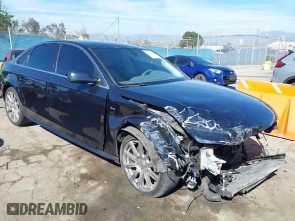 2012 Audi A4 2.0T Premium Plus with VIN WAUFFAFL8CA116686, listed as a IAAI auction lot 41878750 with 141,422 mi miles. Bid and sale history available at carsss.com. Image 1.