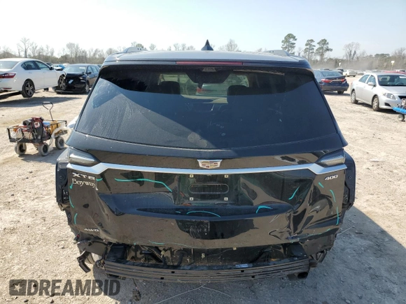 2022 Cadillac XT6 Sport with VIN 1GYKPHRS0NZ175482, listed as a Copart auction lot 47362325 with 47,584 mi miles and Salvage Title. Bid and sale history available at carsss.com. Image 6.