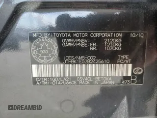 2011 Lexus ES 330 с VIN JTHBK1EG7B2425610, выставлен на аукционе Copart как лот 42588795 с пробегом 157 152 миль миль и На запчасти • Non repairable. История ставок и продаж доступна на DreamBid. Изображение 12.
