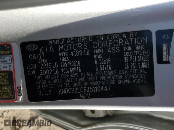 2018 Kia Niro LX with VIN KNDCB3LC6J5119447, listed as a Copart auction lot 50058215 with 102,814 mi miles and Salvage Title. Bid and sale history available at carsss.com. Image 16.