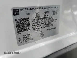 2023 GMC Terrain SLT z VIN 3GKALPEG6PL211750, wystawiony jako Copart lot #59413835 z przebiegiem 52 200 mil mil oraz Szkoda całkowita • Salvage title. Historia ofert i sprzedaży dostępna na DreamBid. Obrazek 14.