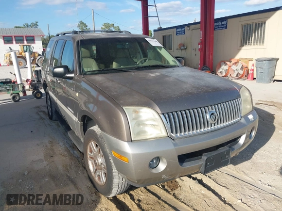 2002 Mercury Mountaineer with VIN 4M2DU86W62UJ34436, listed as a IAAI auction lot 41643664 with 56,871 mi miles and . Bid and sale history available at DreamBid. Image 1.