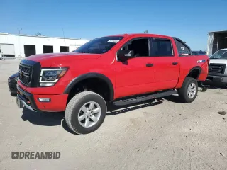 2021 Nissan Titan SV z VIN 1N6AA1ED5MN500874, wystawiony jako Copart lot #81216364 z przebiegiem 46 321 mil mil oraz Nie do naprawy • Non repairable. Historia ofert i sprzedaży dostępna na DreamBid. Obrazek 1.