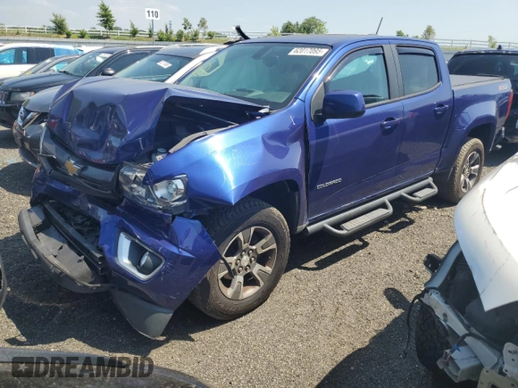 2016 Chevrolet Colorado 4WD Z71 with VIN 1GCGTDE30G1189768, listed as a Copart auction lot 62017095 with 146,140 mi miles and Salvage title. Bid and sale history available at DreamBid. Image 1.