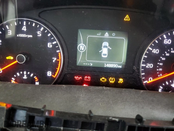 2016 Kia Optima EX with VIN 5XXGU4L34GG030790, listed as a Copart auction lot 46447705 with 148,890 mi miles and Salvage Title. Bid and sale history available at carsss.com. Image 9.