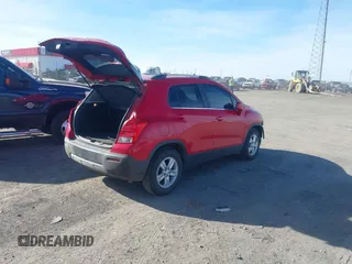 2016 Chevrolet Trax LT with VIN KL7CJLSB5GB592016, listed as a IAAI auction lot 41796459 with 112,131 mi miles. Bid and sale history available at carsss.com. Image 4.