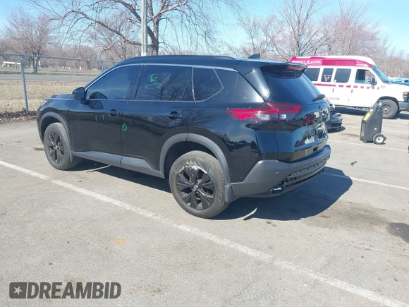 2023 Nissan Rogue SV with VIN JN8BT3BB4PW183432, listed as a IAAI auction lot 41832766 with 23,101 mi miles and . Bid and sale history available at carsss.com. Image 3.