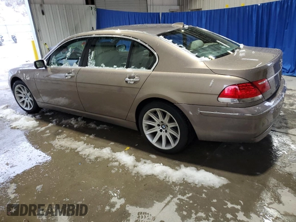2007 BMW 7 Series 750Li with VIN WBAHN83587DT76391, listed as a Copart auction lot 44935055 with 0 mi miles and Salvage Title. Bid and sale history available at carsss.com. Image 2.