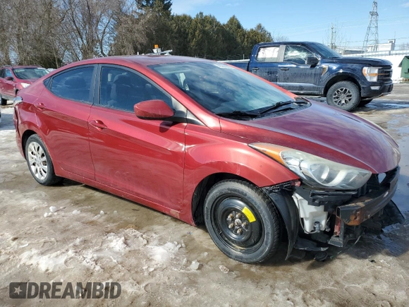 2011 Hyundai Elantra GLS with VIN 5NPDH4AE1BH040816, listed as a Copart auction lot 43266665 with 246,587 mi miles and Salvage Title. Bid and sale history available at carsss.com. Image 4.