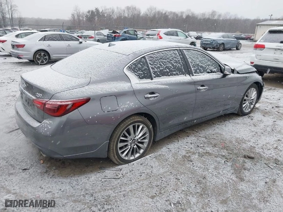 2021 Infiniti Q50 3.0t LUXE with VIN JN1EV7BR6MM751536, listed as a IAAI auction lot 41614078 with 51,606 mi miles. Bid and sale history available at carsss.com. Image 4.