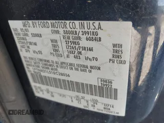 2001 Ford Super Duty F-250 XL with VIN 1FTNX21L51EC28036, listed as a IAAI auction lot 41768113 with 141,603 mi miles. Bid and sale history available at carsss.com. Image 9.