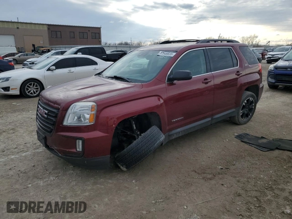 2017 GMC Terrain SLT z VIN 2GKFLUE38H6199530, wystawiony jako Copart lot #47849835 z przebiegiem 150 640 mil mil oraz Szkoda całkowita • Salvage title. Historia ofert i sprzedaży dostępna na DreamBid. Obrazek 1.