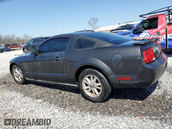 2007 Ford Mustang Deluxe with VIN 1ZVFT80N675333924, listed as a Copart auction lot 48516165 with 169,279 mi miles and Salvage Title. Bid and sale history available at carsss.com. Image 2.