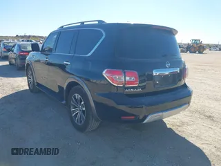 2018 Nissan Armada Platinum with VIN JN8AY2ND5J9060023, listed as a IAAI auction lot 41105928 with 111,290 mi miles. Bid and sale history available at carsss.com. Image 3.