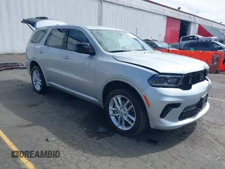 2025 Dodge Durango GT Plus z VIN 1C4RDJDG2SC536619, wystawiony jako IAAI lot #42655304 z przebiegiem 2 783 mil mil oraz . Historia ofert i sprzedaży dostępna na DreamBid. Obrazek 1.