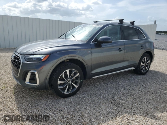 2023 Audi Q5 S line Premium Plus with VIN WA1EAAFY9P2055044, listed as a Copart auction lot 63425165 with 58,805 mi miles and Clean title. Bid and sale history available at DreamBid. Image 1.