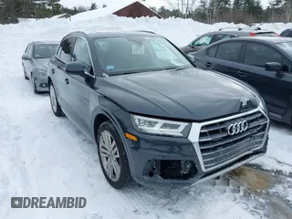 2018 Audi Q5 Premium Plus with VIN WA1BNAFY9J2132381, listed as a IAAI auction lot 41595689 with 66,543 mi miles. Bid and sale history available at carsss.com. Image 1.