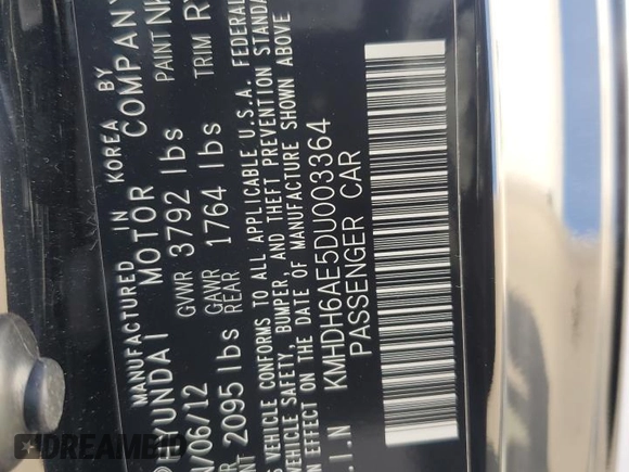 2013 Hyundai Elantra Coupe GS PZEV with VIN KMHDH6AE5DU003364, listed as a Copart auction lot 84560824 with 75,204 mi miles and Clean Title. Bid and sale history available at carsss.com. Image 12.