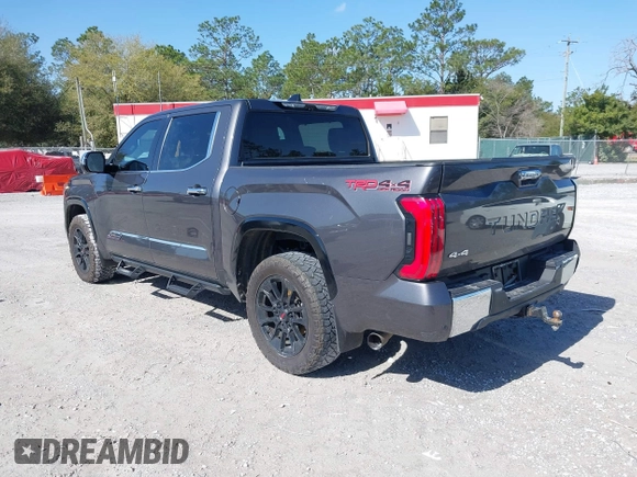 2022 Toyota Tundra 1794 Edition with VIN 5TFMA5DB9NX015571, listed as a IAAI auction lot 41730283 with 76,429 mi miles and . Bid and sale history available at DreamBid. Image 3.