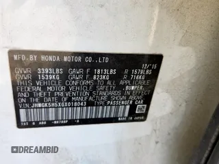2016 Honda Fit LX with VIN JHMGK5H5XGX018043, listed as a Copart auction lot 59995695 with 53,297 mi miles and Salvage title. Bid and sale history available at DreamBid. Image 14.