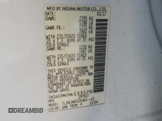2017 Nissan Murano S z VIN 5N1AZ2MH2HN133570, wystawiony jako Copart lot #87867295 z przebiegiem 106 535 mil mil oraz Nie do naprawy • Non repairable. Historia ofert i sprzedaży dostępna na DreamBid. Obrazek 13.