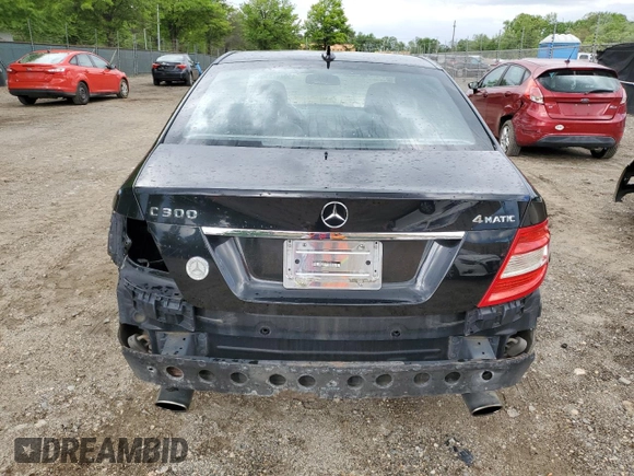 2011 Mercedes-Benz C 300 Sport with VIN WDDGF8BB0BR137356, listed as a Copart auction lot 55791515 with 200,119 mi miles and Salvage title. Bid and sale history available at DreamBid. Image 6.