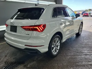 2023 Audi Q3 S line Premium with VIN WA1DECF34P1107427, listed as a IAAI auction lot 42845142 with 43,670 mi miles and . Bid and sale history available at DreamBid. Image 34.