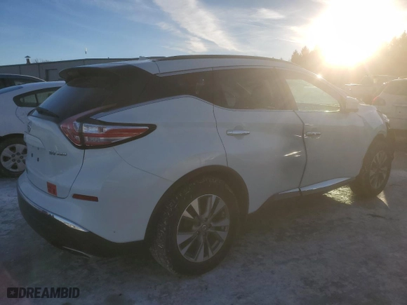 2015 Nissan Murano SV with VIN 5N1AZ2MH6FN259458, listed as a Copart auction lot 42561365 with 87,611 mi miles and Salvage Title. Bid and sale history available at carsss.com. Image 3.