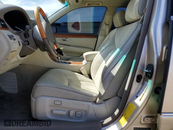 2004 Lexus LS 430 with VIN JTHBN36FX40145882, listed as a Copart auction lot 47638905 with 161,238 mi miles and Salvage Title. Bid and sale history available at DreamBid. Image 7.
