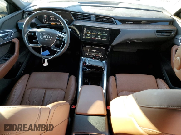 2021 Audi e-tron Prestige with VIN WA1VABGE3MB027942, listed as a Copart auction lot 40094494 with 17,593 mi miles and . Bid and sale history available at DreamBid. Image 8.