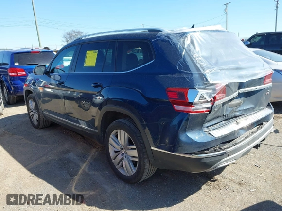 2019 Volkswagen Atlas SEL with VIN 1V2MR2CA9KC614343, listed as a IAAI auction lot 41748405 with 54,676 mi miles and . Bid and sale history available at DreamBid. Image 3.