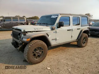 2024 Jeep Wrangler Sport S with VIN 1C4RJXN66RW167175, listed as a Copart auction lot 42211795 with 14,102 mi miles and Salvage Title. Bid and sale history available at DreamBid. Image 1.