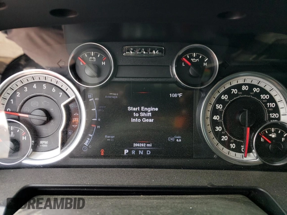 2013 Ram 1500 Sport с VIN 1C6RR7MT0DS722905, выставлен на аукционе Copart как лот 56303593 с пробегом 206 262 миль миль и Списание • Salvage title. История ставок и продаж доступна на DreamBid. Изображение 9.