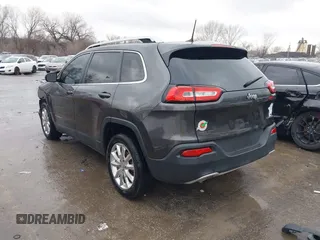 2017 Jeep Cherokee Limited with VIN 1C4PJLDB3HW518184, listed as a IAAI auction lot 41198338 with 172,094 mi miles. Bid and sale history available at carsss.com. Image 3.