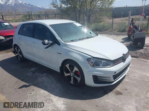 2017 Volkswagen Golf GTI S with VIN 3VW5T7AU2HM035393, listed as a IAAI auction lot 42009016 with 80,669 mi miles. Bid and sale history available at carsss.com. Image 1.