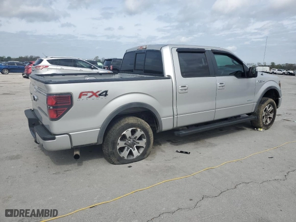 2014 Ford F-150 XL with VIN 1FTFW1ET5EFB42348, listed as a Copart auction lot 51623435 with 156,254 mi miles and Salvage Title. Bid and sale history available at carsss.com. Image 3.