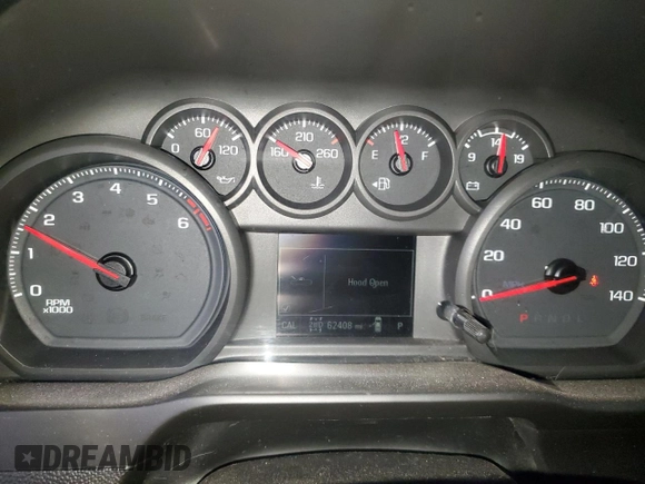 2021 Chevrolet Silverado 1500 Custom Trail Boss with VIN 3GCPYCEF6MG104130, listed as a Copart auction lot 82775624 with 62,408 mi miles and Salvage Title. Bid and sale history available at DreamBid. Image 9.
