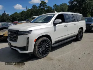 2021 Cadillac Escalade z VIN 1GYS3KKL5MR228333, wystawiony jako Copart lot #71914694 z przebiegiem Nie podano mil oraz Szkoda całkowita • Salvage title. Historia ofert i sprzedaży dostępna na DreamBid. Obrazek 1.