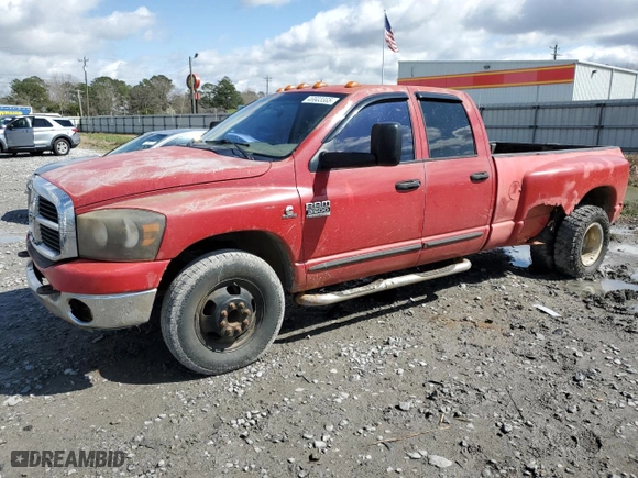 2007 Dodge Ram 3500 SLT with VIN 3D7ML48C07G710333, listed as a Copart auction lot 46603565 with 302,985 mi miles and Salvage Title. Bid and sale history available at carsss.com. Image 1.