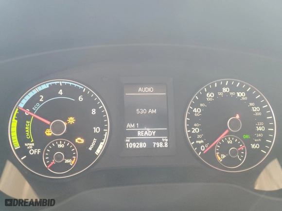 2013 Volkswagen Jetta Sedan Hybrid SE with VIN 3VW637AJXDM259158, listed as a Copart auction lot 50423615 with 109,280 mi miles and Salvage Title. Bid and sale history available at carsss.com. Image 9.