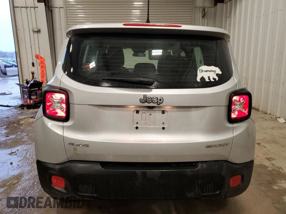 2016 Jeep Renegade Sport with VIN ZACCJBAT6GPD50638, listed as a Copart auction lot 43267505 with 118,269 mi miles and Non Repairable. Bid and sale history available at carsss.com. Image 6.