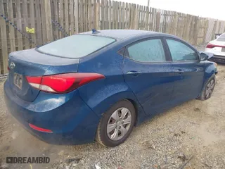 2016 Hyundai Elantra SE with VIN KMHDH4AE5GU489280, listed as a IAAI auction lot 41008040 with 102,749 mi miles. Bid and sale history available at carsss.com. Image 4.