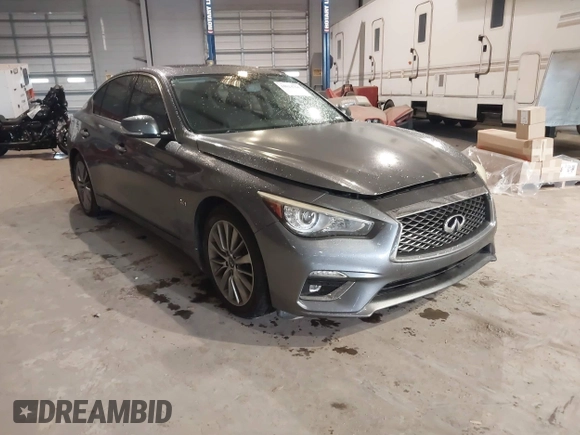 2018 Infiniti Q50 Luxe with VIN JN1EV7AP9JM366158, listed as a IAAI auction lot 41624764 with 76,550 mi miles and . Bid and sale history available at DreamBid. Image 1.