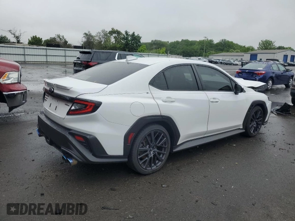2023 Subaru WRX Premium with VIN JF1VBAF63P9809473, listed as a Copart auction lot 58580665 with 13,082 mi miles and Salvage title. Bid and sale history available at DreamBid. Image 3.